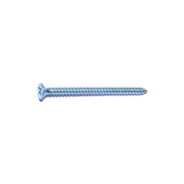 Midwest Fastener Sheet Metal Screw, #6 x 2 in, Zinc Plated Steel Flat Head Phillips Drive, 25 PK 932026 - main